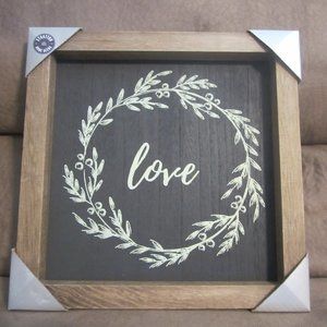 Framed Wood Message "Love"